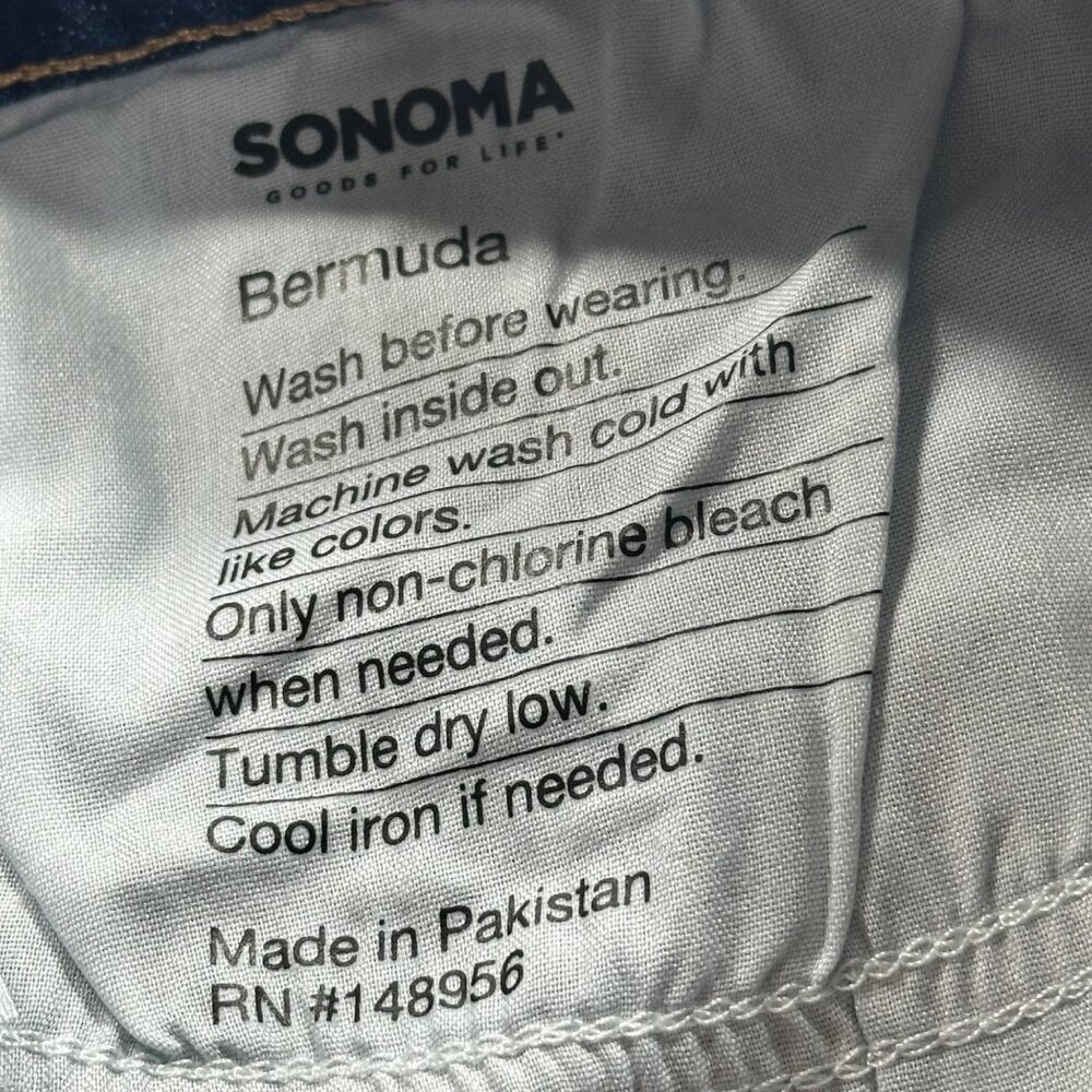 Sonoma Womens Bermuda Denim Shorts Size 16 Jorts Cotton Blend Vacation Beach - Picture 6 of 11